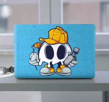 Laptop Aufkleber geistermaler-charakter - TenStickers