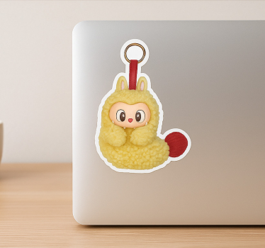 Laptop Aufkleber gelbe monsterpuppe - TenStickers