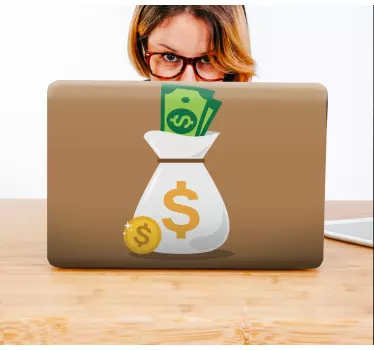 Laptop Aufkleber geldbeutelillustration - TenStickers