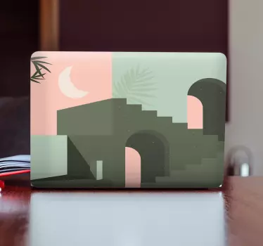 Laptop Aufkleber geometrische architekturelemente - TenStickers