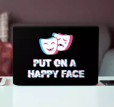 Laptop Aufkleber glücklicher gesichtsausdruck - TenStickers