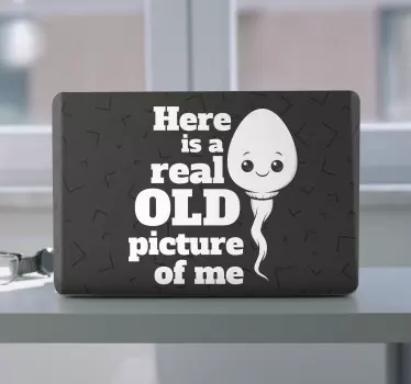 Laptop Aufkleber glücklicher sperma-cartoon - TenStickers