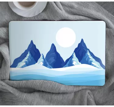 Laptop aufkleber große bergkette - TenStickers