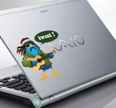 Laptop Aufkleber Hippie Tweet - TenStickers