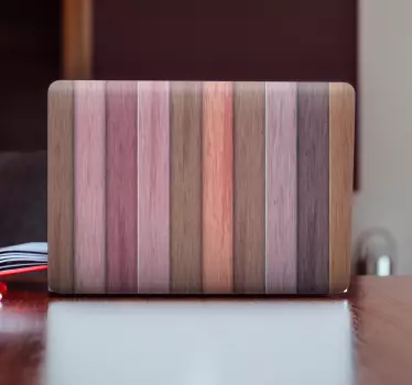 Laptop Aufkleber holzplattenmuster - TenStickers