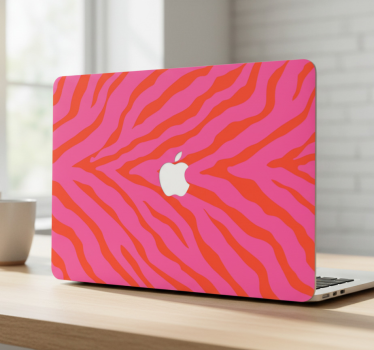 Laptop aufkleber im lebhaften zebramuster - TenStickers