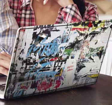 Laptop aufkleber im urban wall stil - TenStickers
