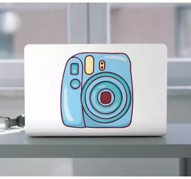 Laptop aufkleber im vintage kameradesign - TenStickers