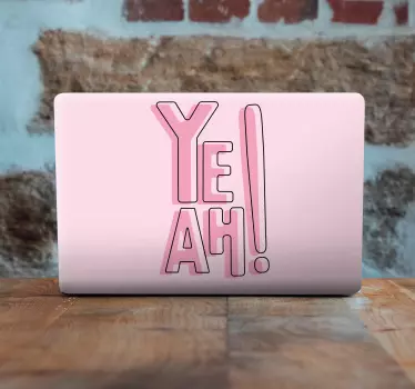 Laptop aufkleber ja spruch - TenStickers