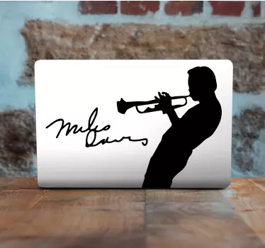 Laptop Aufkleber jazzmusiker-silhouette - TenStickers