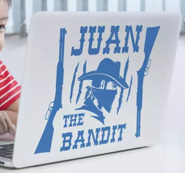Laptop Aufkleber juan der bandit name brauch - TenStickers