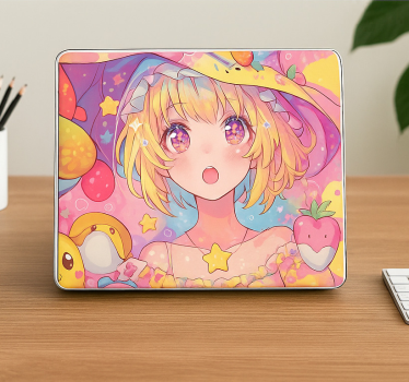 Laptop aufkleber kawaii pastell anime hülle - TenStickers