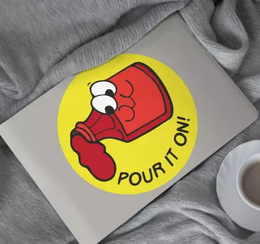 Laptop aufkleber ketchupflasche grafik - TenStickers