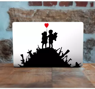 Laptop aufkleber kinder mit herz - TenStickers