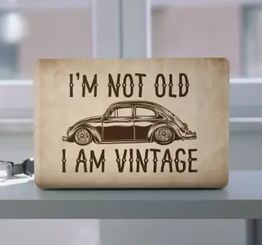 Laptop Aufkleber klassisches oldtimer-fahrzeug - TenStickers