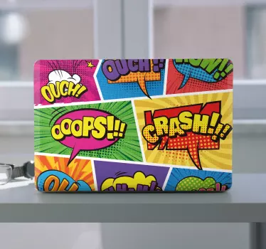 Laptop Aufkleber komische sprechblasen - TenStickers