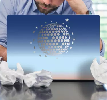 Laptop Aufkleber kosmische kugel-overlay - TenStickers