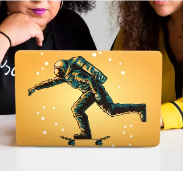 Laptop Aufkleber kosmonauten-skateboard - TenStickers