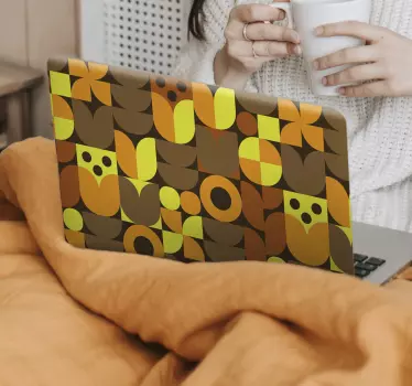Laptop Aufkleber kräftige geometrische muster - TenStickers