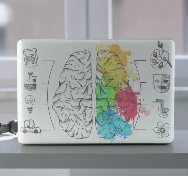 Laptop aufkleber lebendige gehirn idee - TenStickers