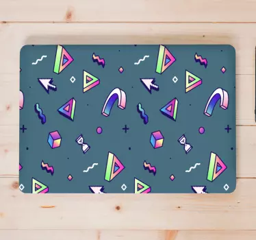 Laptop Aufkleber lebendige geometrische motive - TenStickers