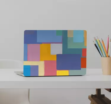 Laptop Aufkleber lebendige geometrische würfel - TenStickers
