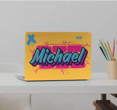 Laptop Aufkleber lebendige benutzerdefinierte graffiti - TenStickers