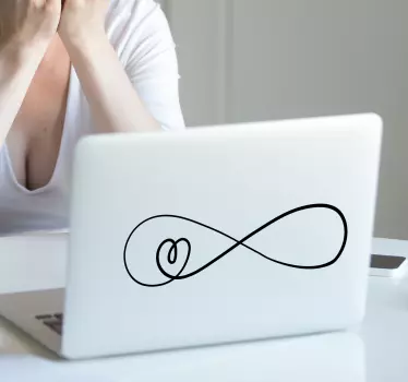 Liebe Unendlichkeit Symbol Laptop Sticker - TenStickers