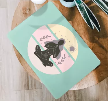 Laptop Aufkleber meditierende frauenfigur - TenStickers
