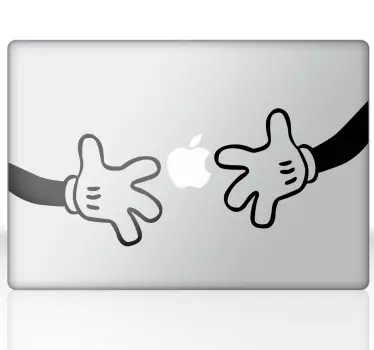 Laptop Aufkleber Micky Maus Hände - TenStickers