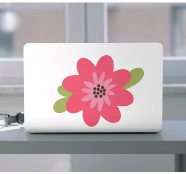 Laptop aufkleber mit blumenmotiv - TenStickers
