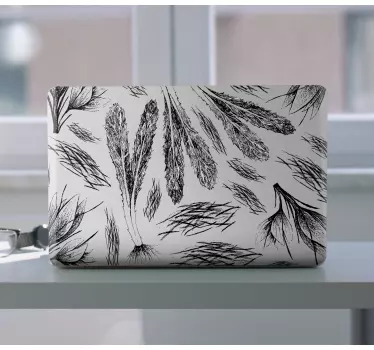 Laptop aufkleber mit botanischen blattmotiven - TenStickers