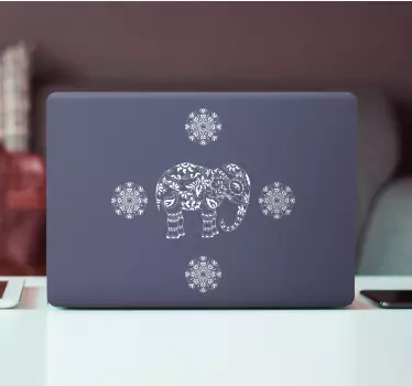 Laptop aufkleber mit elefanten dekorationsfigur - TenStickers