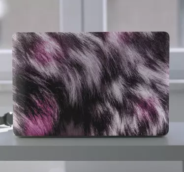 Laptop aufkleber mit fellartiger textur - TenStickers