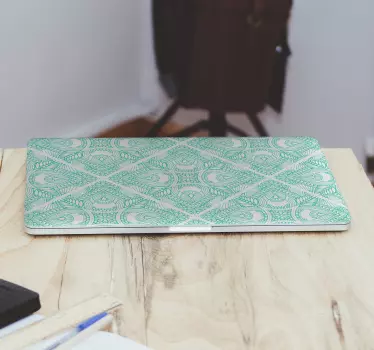 Laptop aufkleber mit filigranen geometrischen mustern - TenStickers