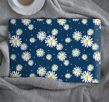 Laptop aufkleber mit gänseblümchenmuster - TenStickers