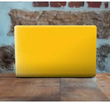 Laptop aufkleber mit gelbem punktmuster - TenStickers