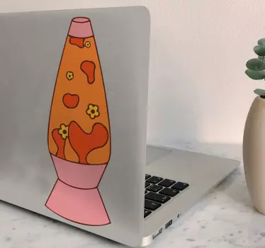Laptop aufkleber mit lava lampen illustration - TenStickers