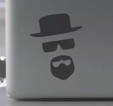 Laptop aufkleber mit stilisiertem masken-icon - TenStickers