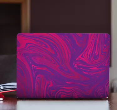 Laptop aufkleber mit wirbelnden farbmustern - TenStickers