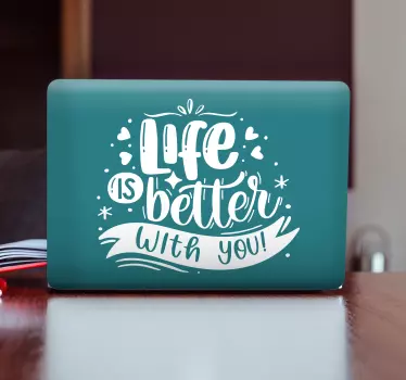 Laptop Aufkleber motivierende lebensaussage - TenStickers