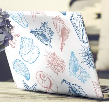 Laptop Aufkleber muschelsammlung drucken - TenStickers
