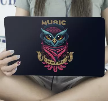 Laptop aufkleber musik ist meine leidenschaft - TenStickers