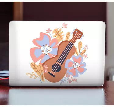 Laptop aufkleber musikalisches blumenarrangement - TenStickers