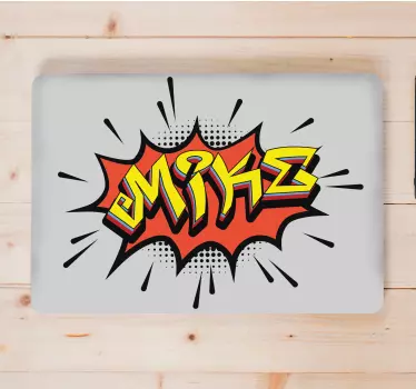 Laptop Aufkleber name im comic-stil - TenStickers