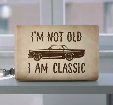 Laptop Aufkleber oldtimer-zitat - TenStickers