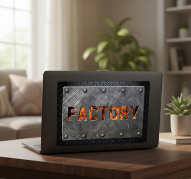 Laptop aufkleber personalisiertes industriedesign - TenStickers