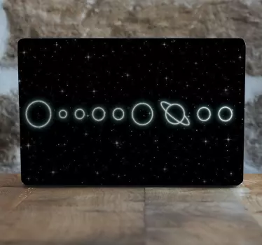 Laptop Aufkleber planetenbahndesign - TenStickers