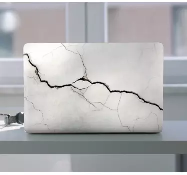 Laptop aufkleber rissige marmoroberfläche - TenStickers