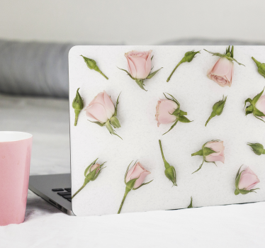 Laptop Folie romantische Frühlingsblume - TenStickers